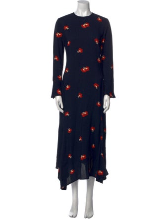 Victoria Beckham Floral Print Long Dress