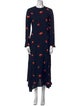 Victoria Beckham Floral Print Long Dress