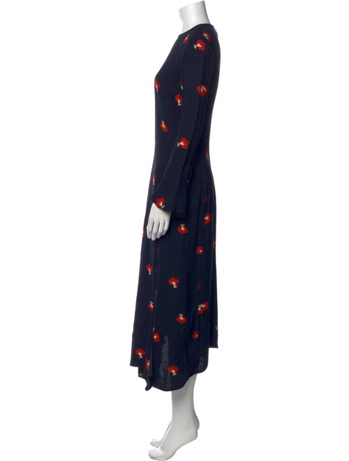 Victoria Beckham Floral Print Long Dress
