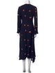 Victoria Beckham Floral Print Long Dress