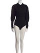 Victoria Beckham Merino Wool Mock Neck Bodysuit