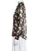 Victoria Beckham Silk Floral Print Button-Up Top