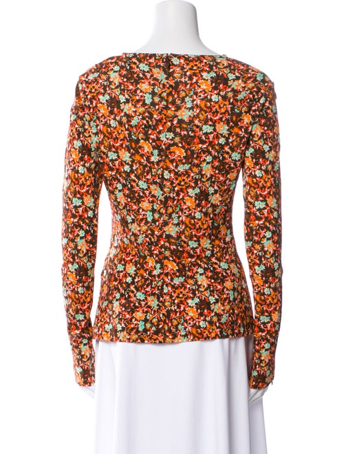 Victoria Beckham Floral Print Cowl Neck Blouse