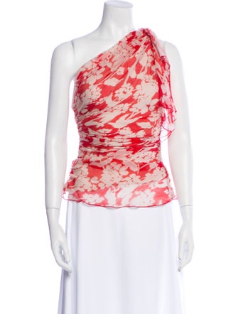 Victoria Beckham Silk Floral Print Blouse