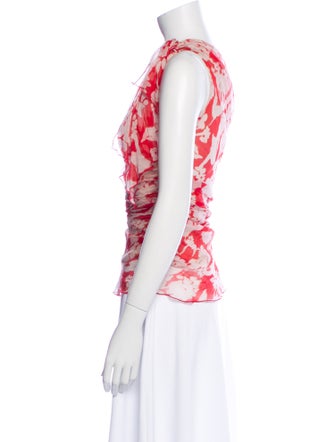 Victoria Beckham Silk Floral Print Blouse