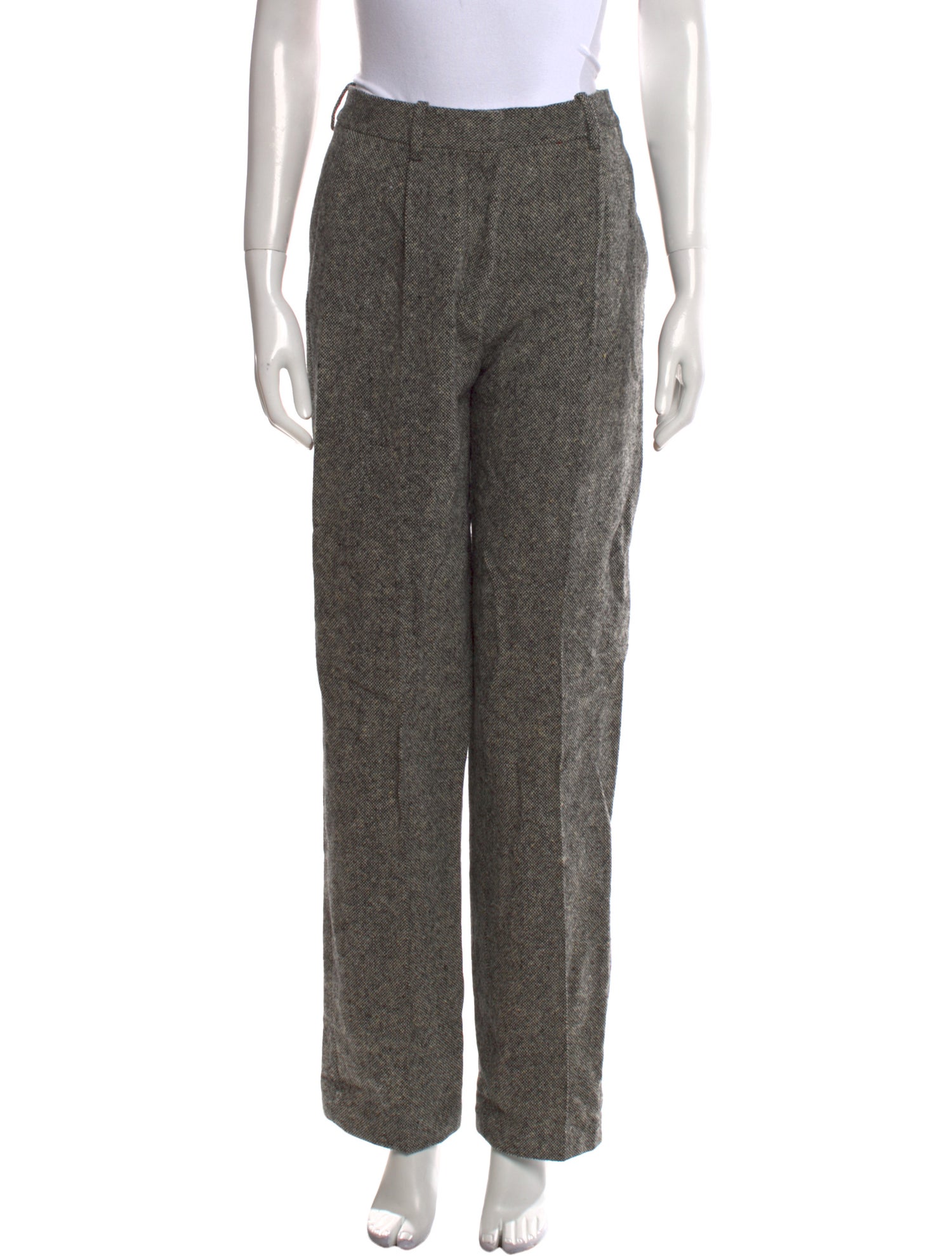 Victoria Beckham Wool Straight Leg Pants