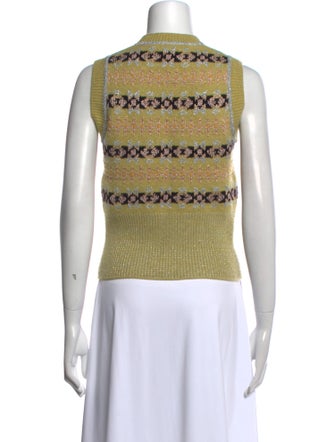 Victoria Beckham Striped V-Neck Sweater