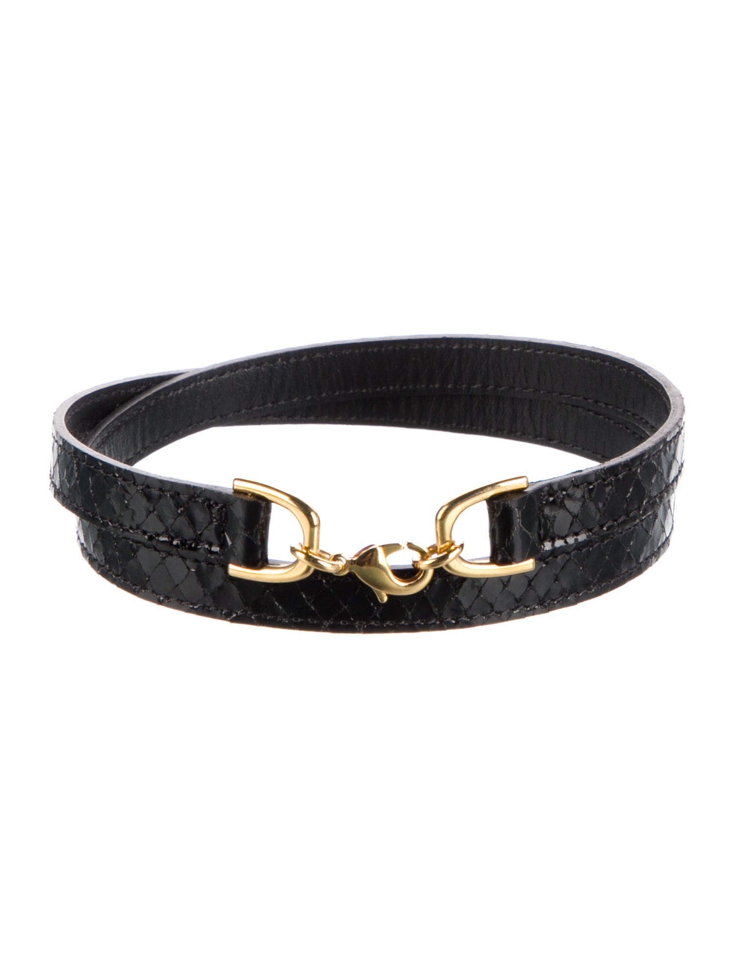 Victoria Beckham Skinny Embossed Leather Waist Belt