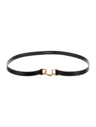 Victoria Beckham Skinny Embossed Leather Waist Belt