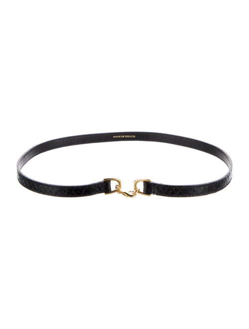 Victoria Beckham Skinny Embossed Leather Waist Belt