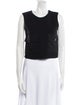 Victoria Beckham Crew Neck Sleeveless Crop Top