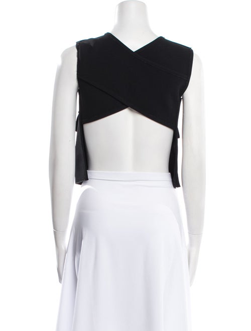 Victoria Beckham Crew Neck Sleeveless Crop Top
