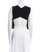Victoria Beckham Crew Neck Sleeveless Crop Top