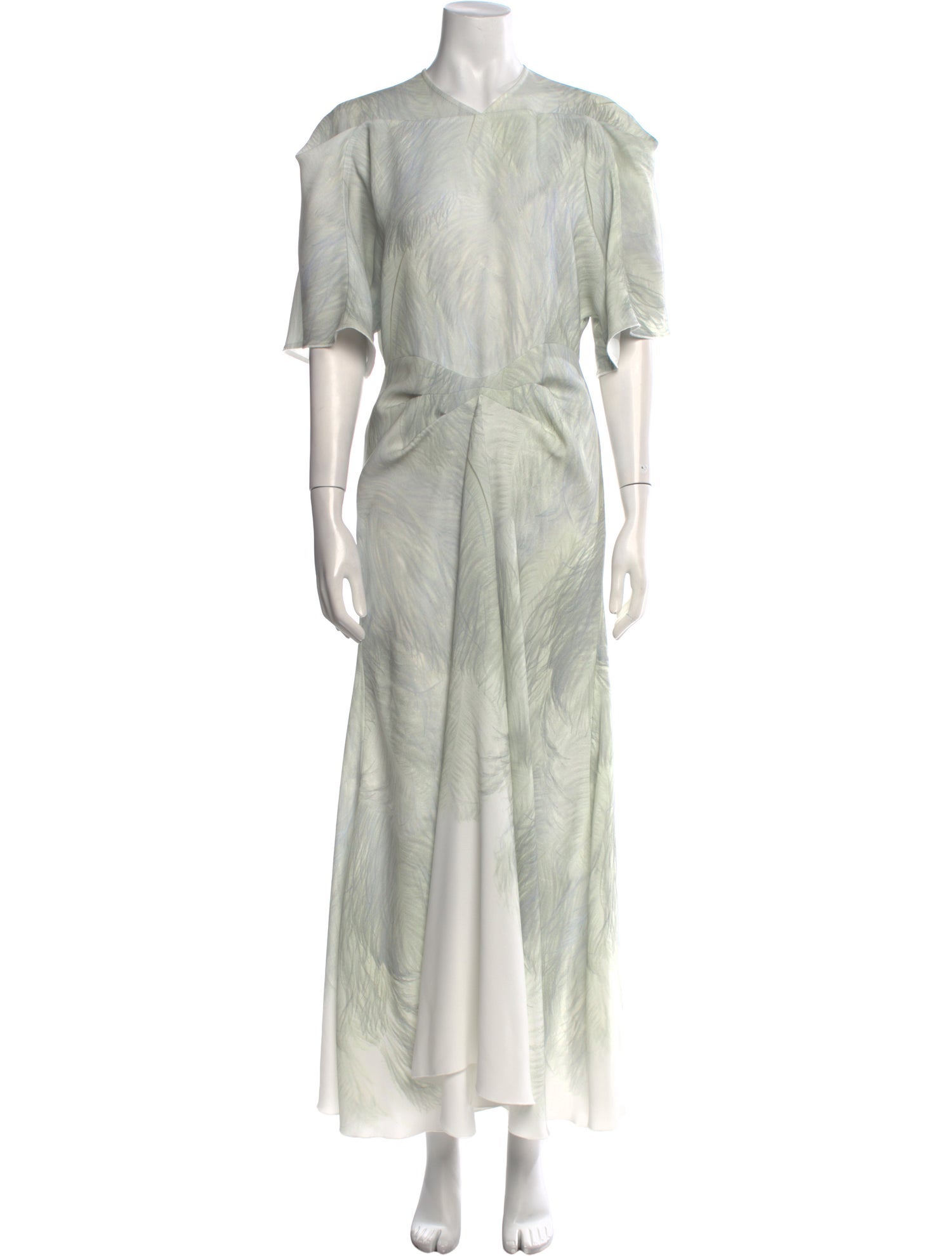 Victoria Beckham Crew Neck Long Dress