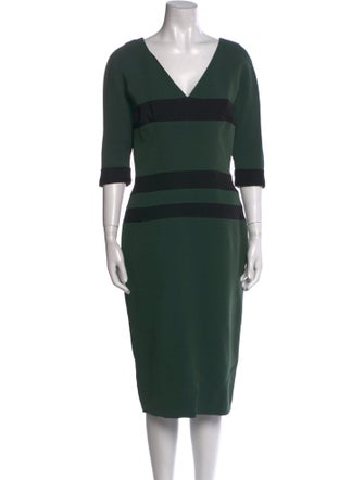 Victoria Beckham Silk Midi Length Dress