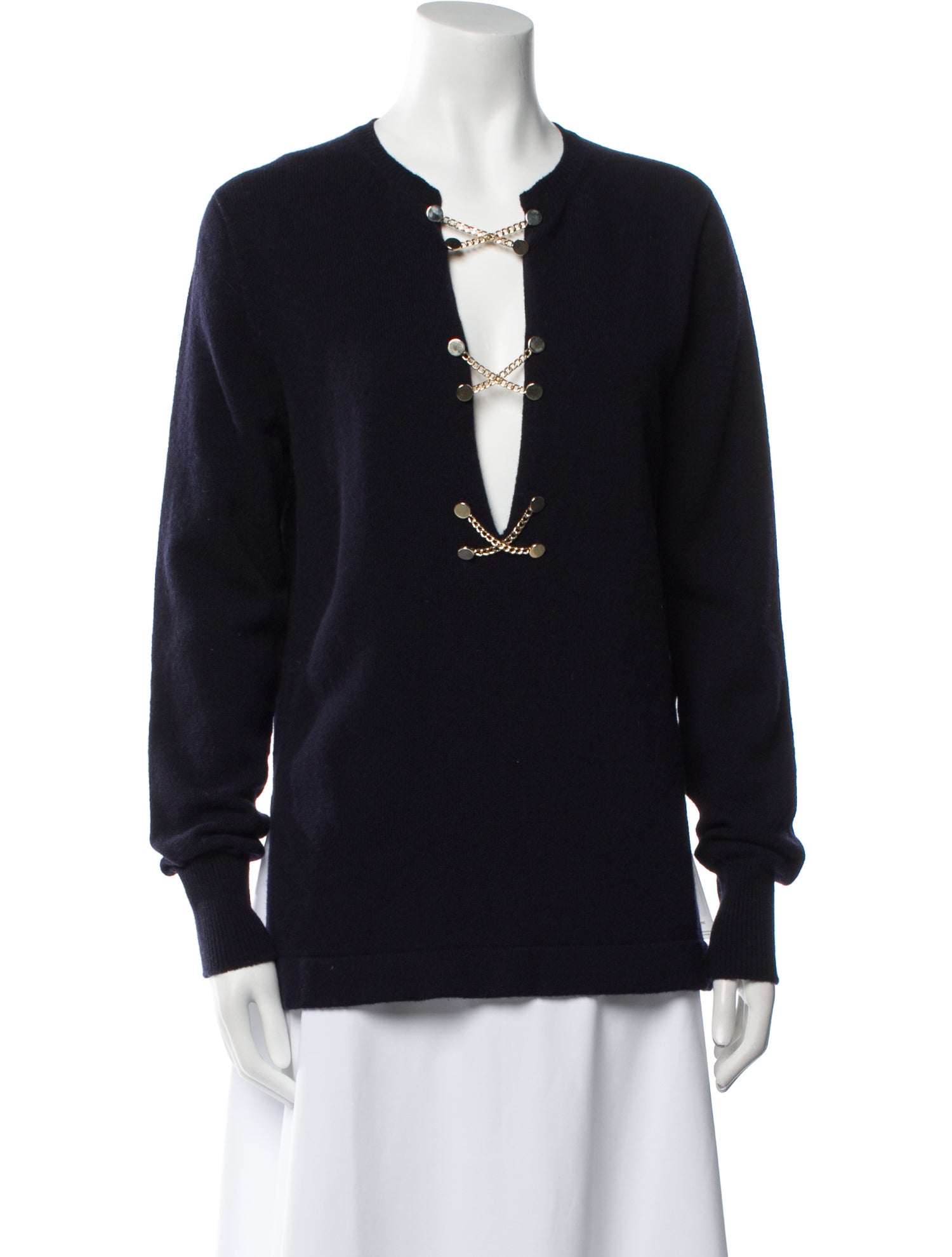 Victoria Beckham Wool V-Neck Sweater