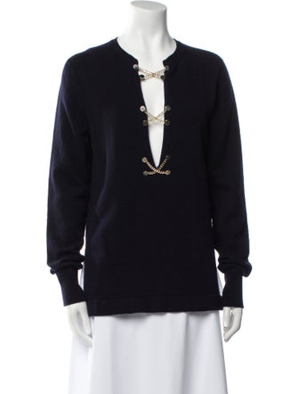 Victoria Beckham Wool V-Neck Sweater
