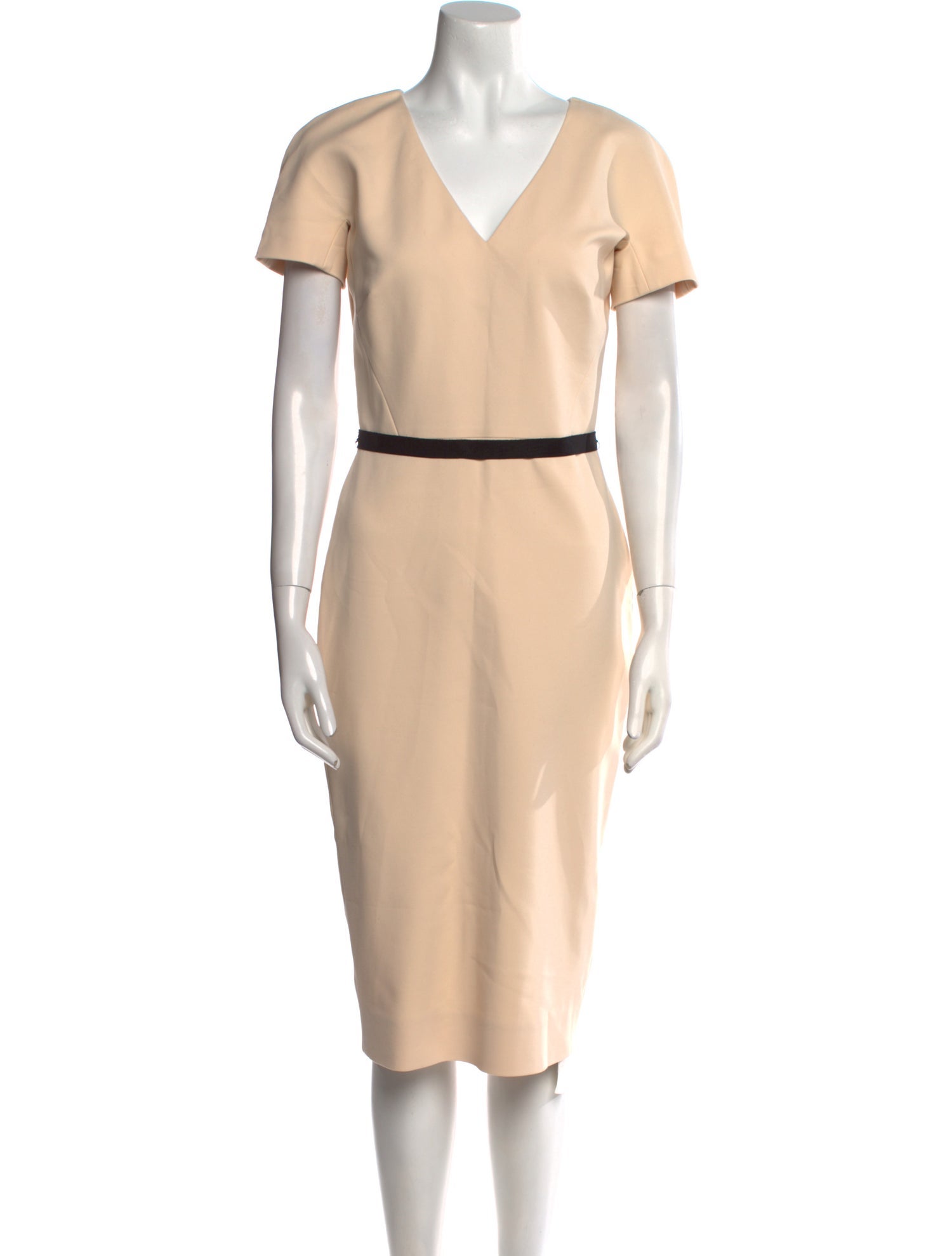 Victoria Beckham V-Neck Midi Length Dress