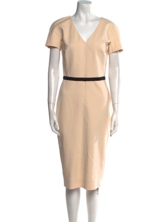 Victoria Beckham V-Neck Midi Length Dress