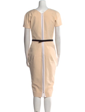 Victoria Beckham V-Neck Midi Length Dress