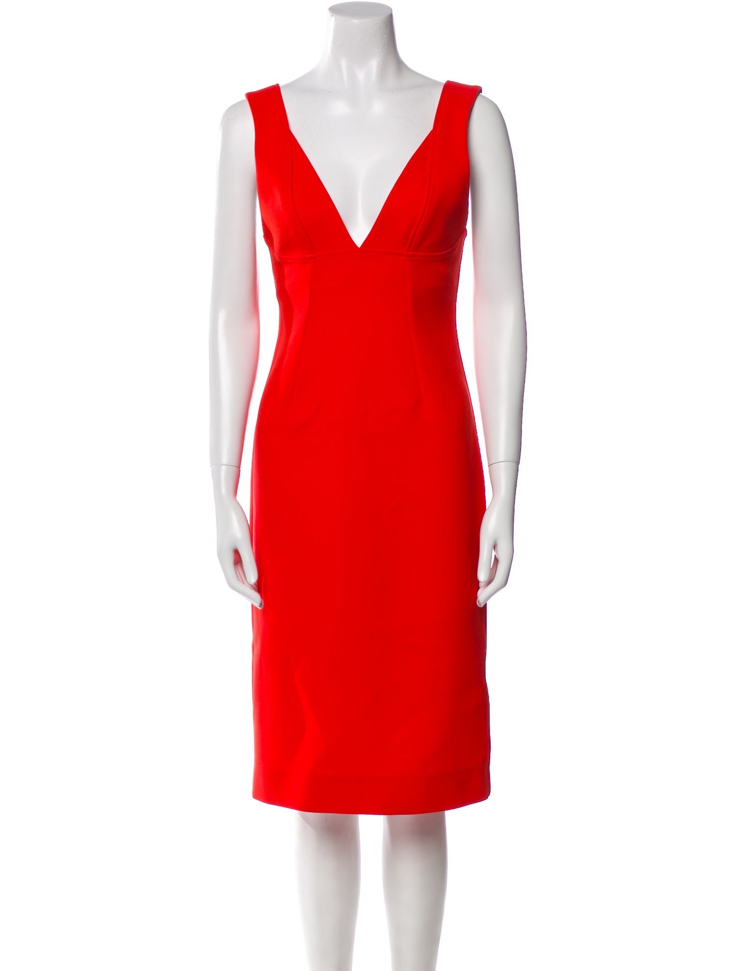 Victoria Beckham V-Neck Knee-Length Dress