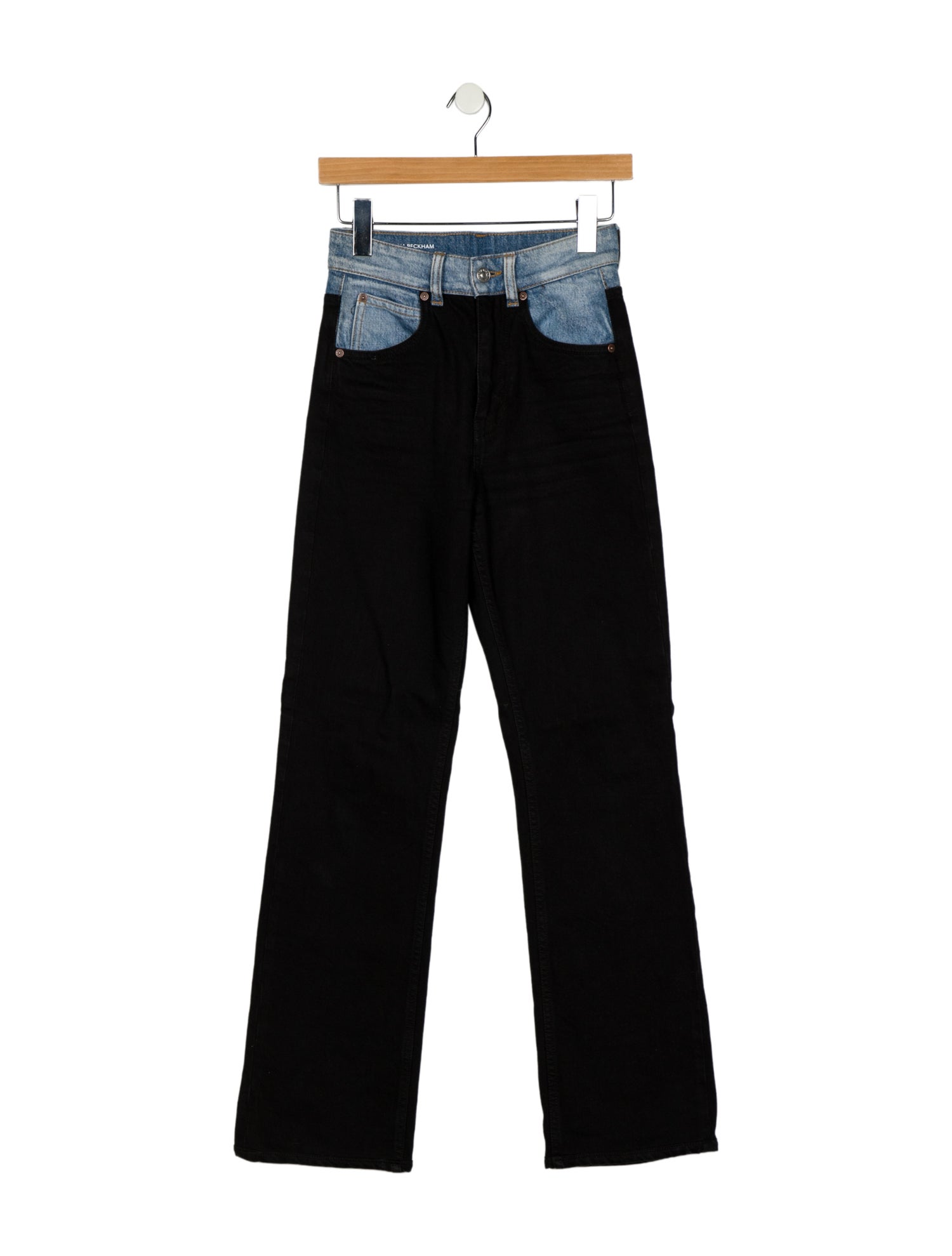 Victoria Beckham Mid-Rise Straight Leg Jeans