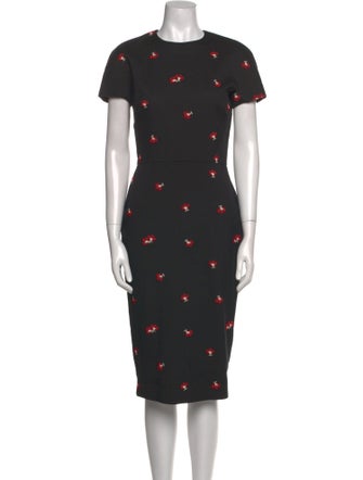 Victoria Beckham Printed Midi Length Dress