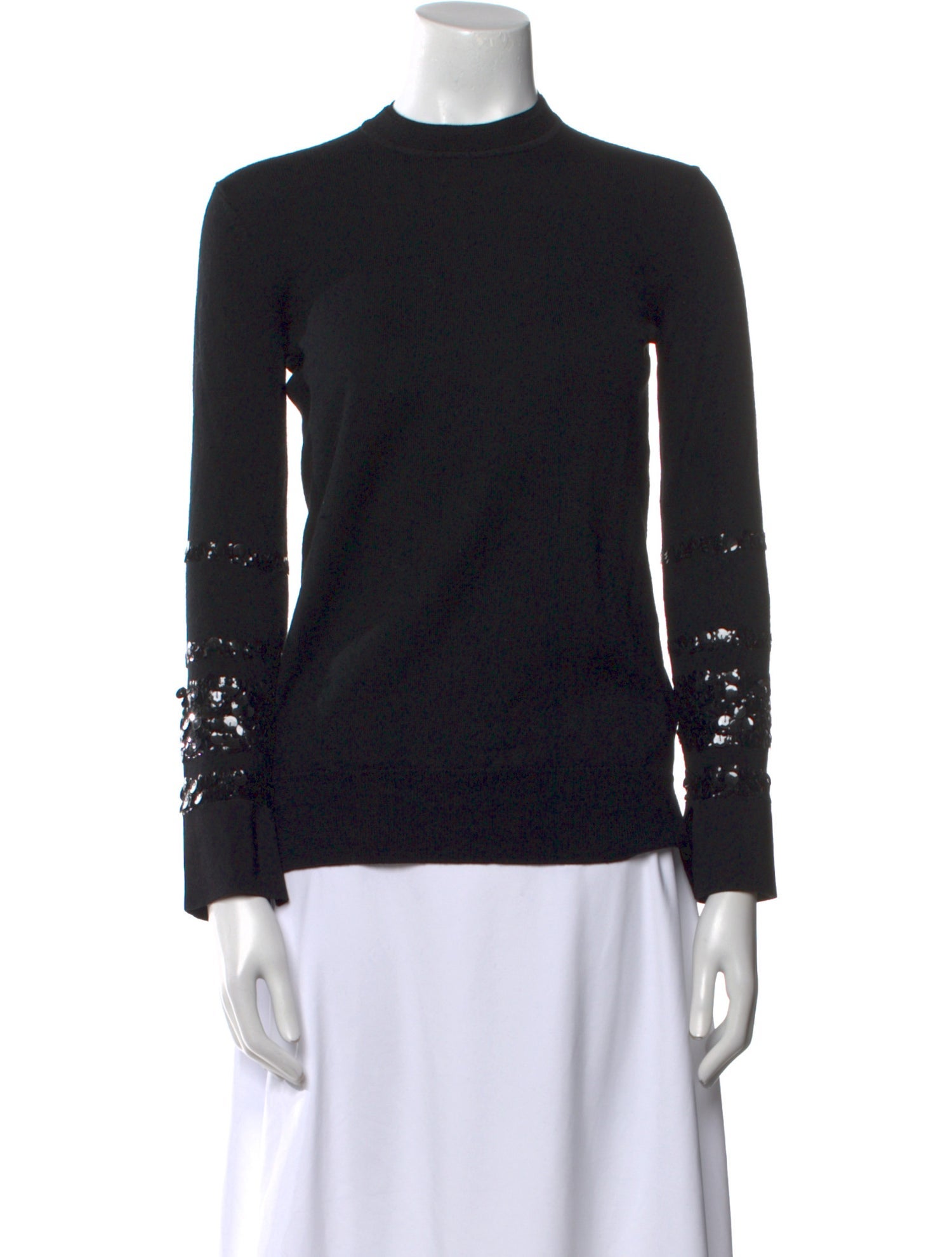 Victoria Beckham Wool Mock Neck Sweater