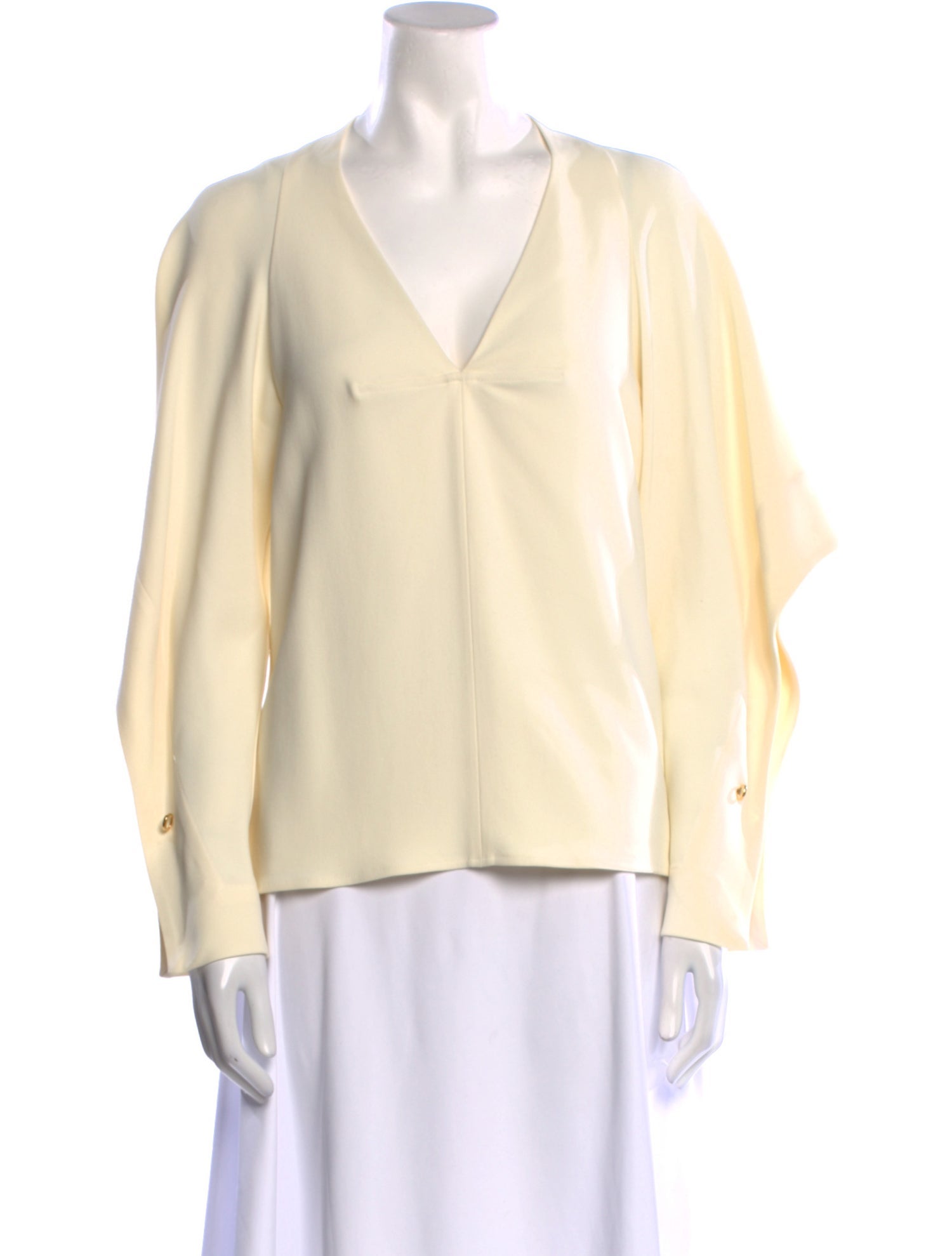 Victoria Beckham V-Neck Long Sleeve Blouse