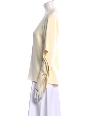 Victoria Beckham V-Neck Long Sleeve Blouse