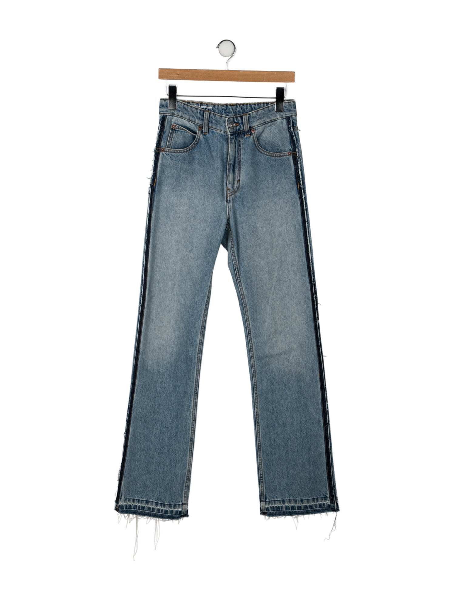 Victoria Beckham Mid-Rise Wide Leg Jeans