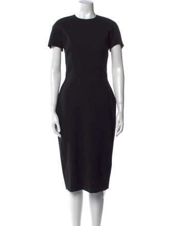 Victoria Beckham Crew Neck Midi Length Dress