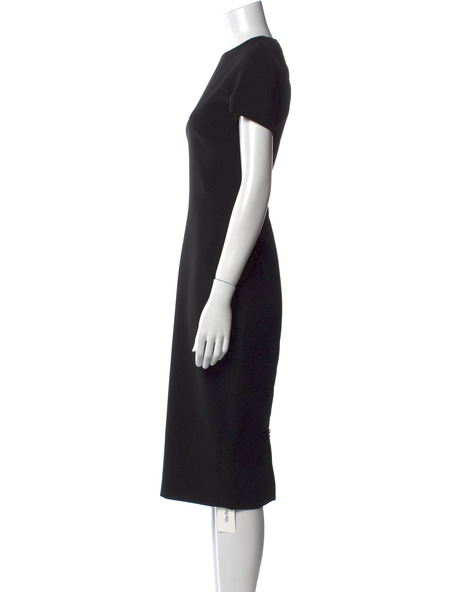 Victoria Beckham Crew Neck Midi Length Dress