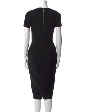 Victoria Beckham Crew Neck Midi Length Dress