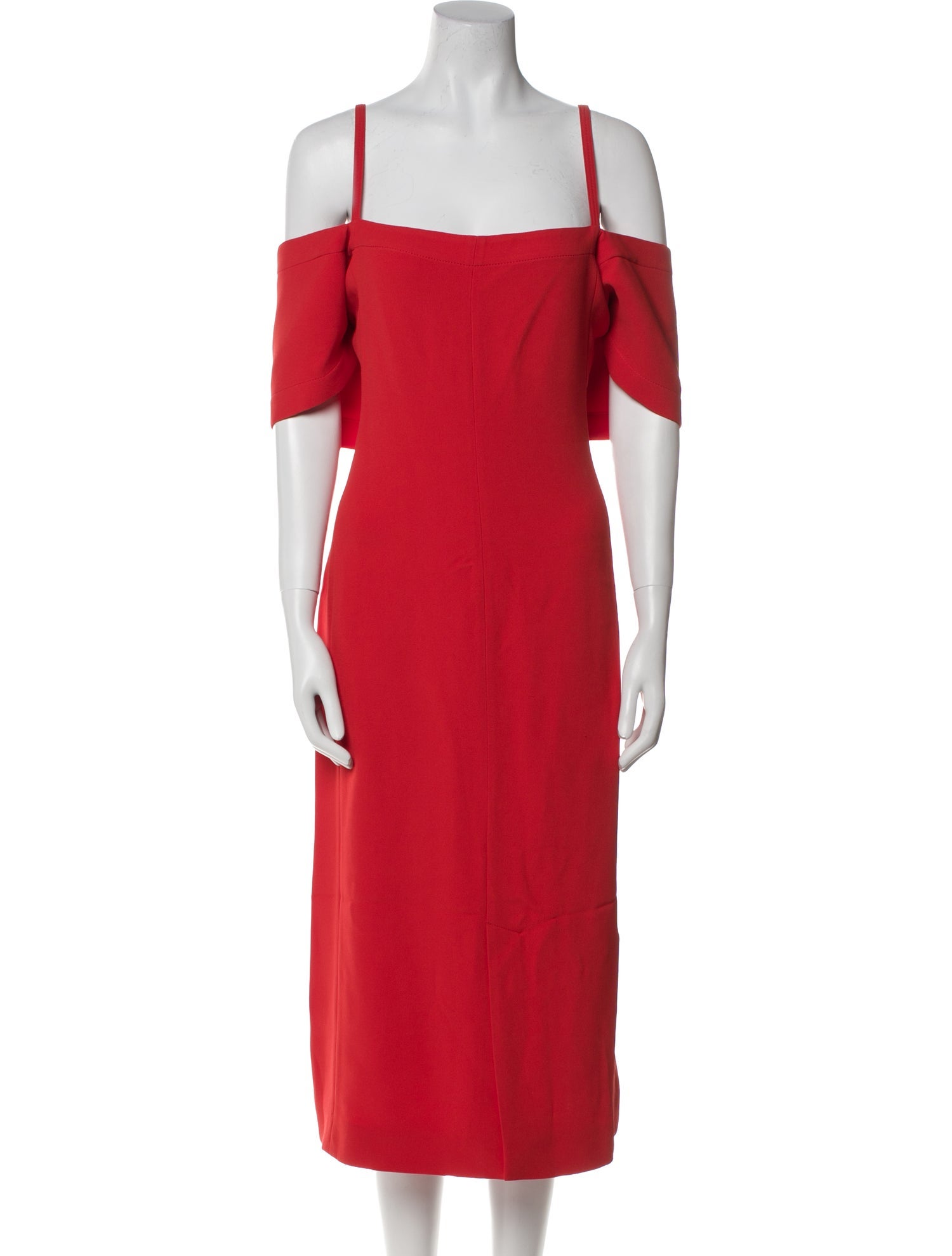 Victoria Beckham Square Neckline Midi Length Dress