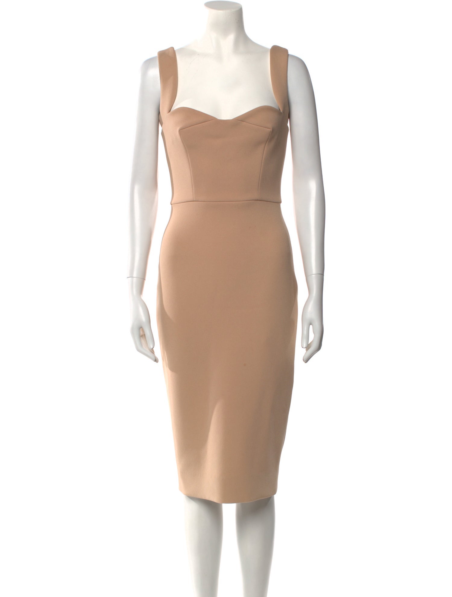 Victoria Beckham Square Neckline Midi Length Dress