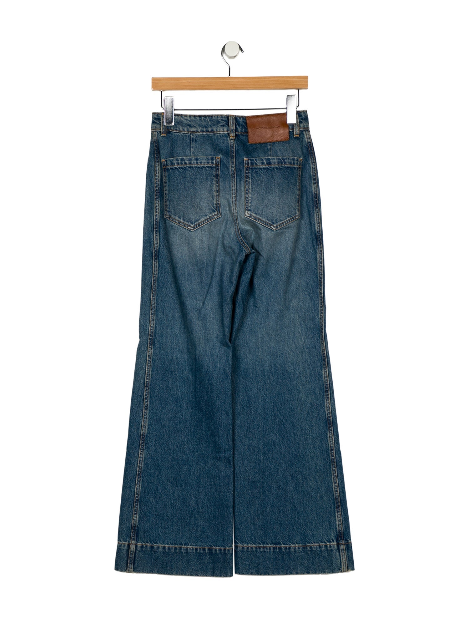 Victoria Beckham Mid-Rise Wide Leg Jeans