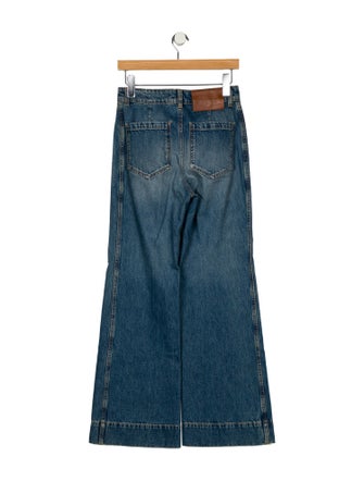 Victoria Beckham Mid-Rise Wide Leg Jeans
