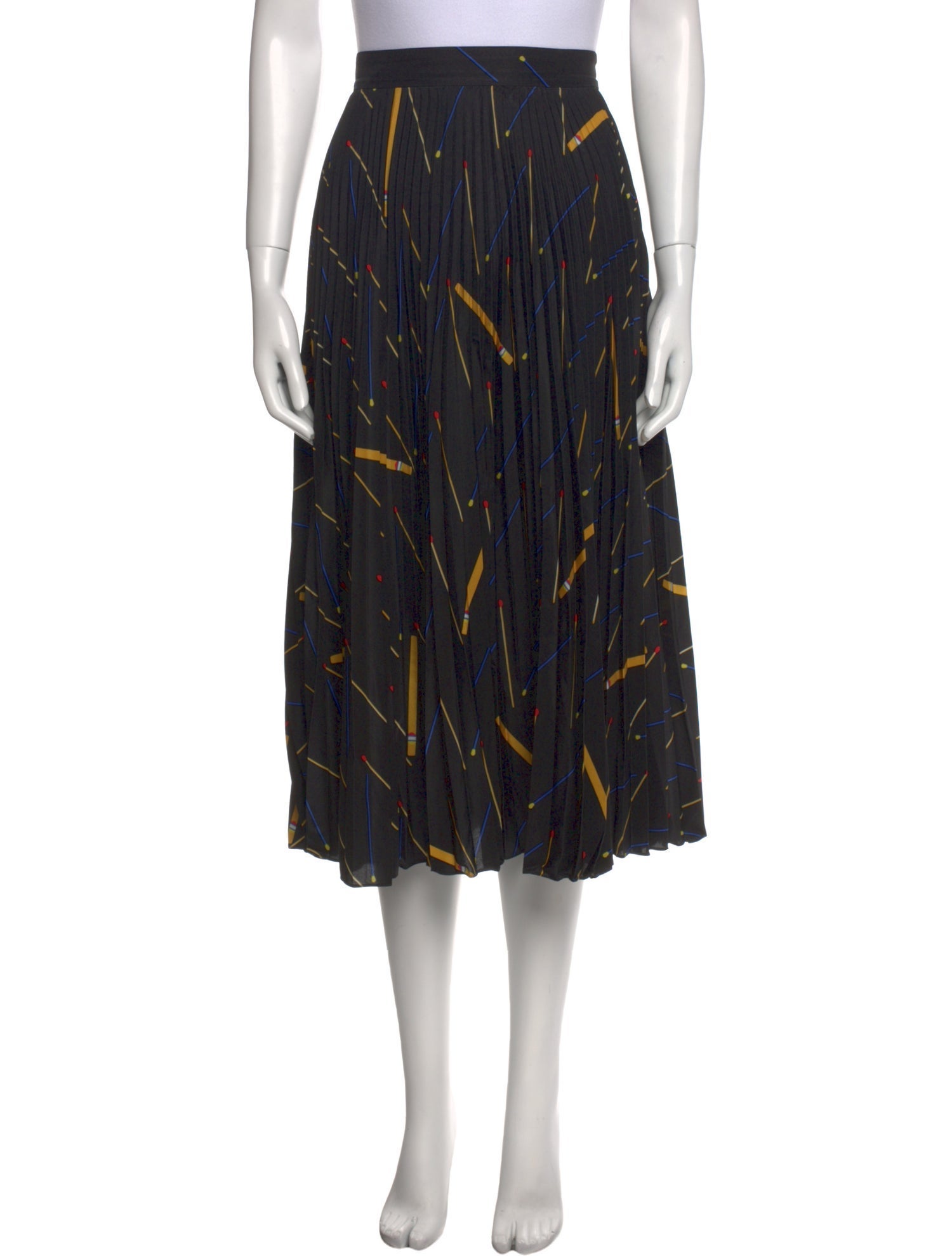 Victoria Beckham Printed Midi Length Skirt
