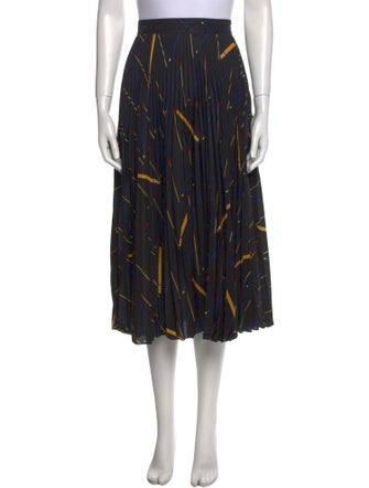 Victoria Beckham Printed Midi Length Skirt