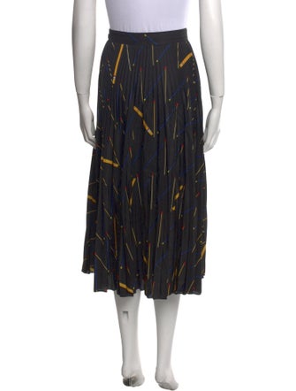 Victoria Beckham Printed Midi Length Skirt