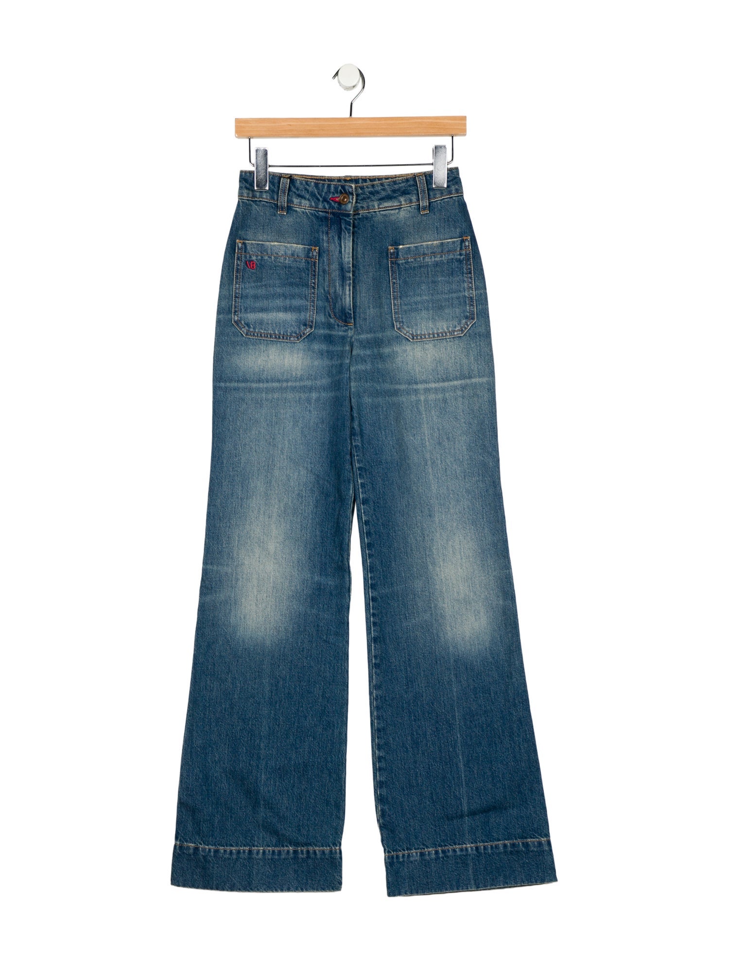 Victoria Beckham Mid-Rise Wide Leg Jeans w/ Tags