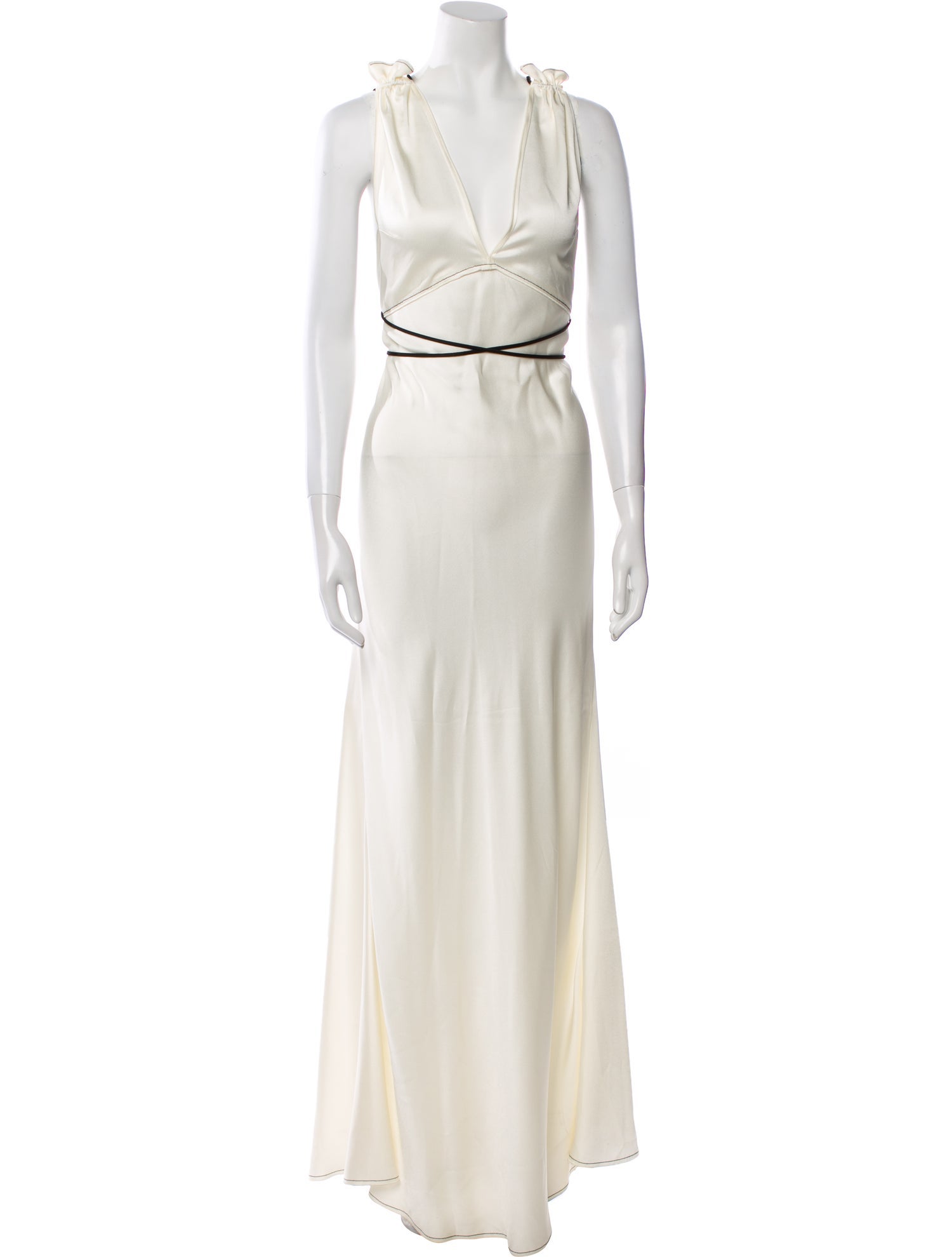 Victoria Beckham V-Neck Long Dress