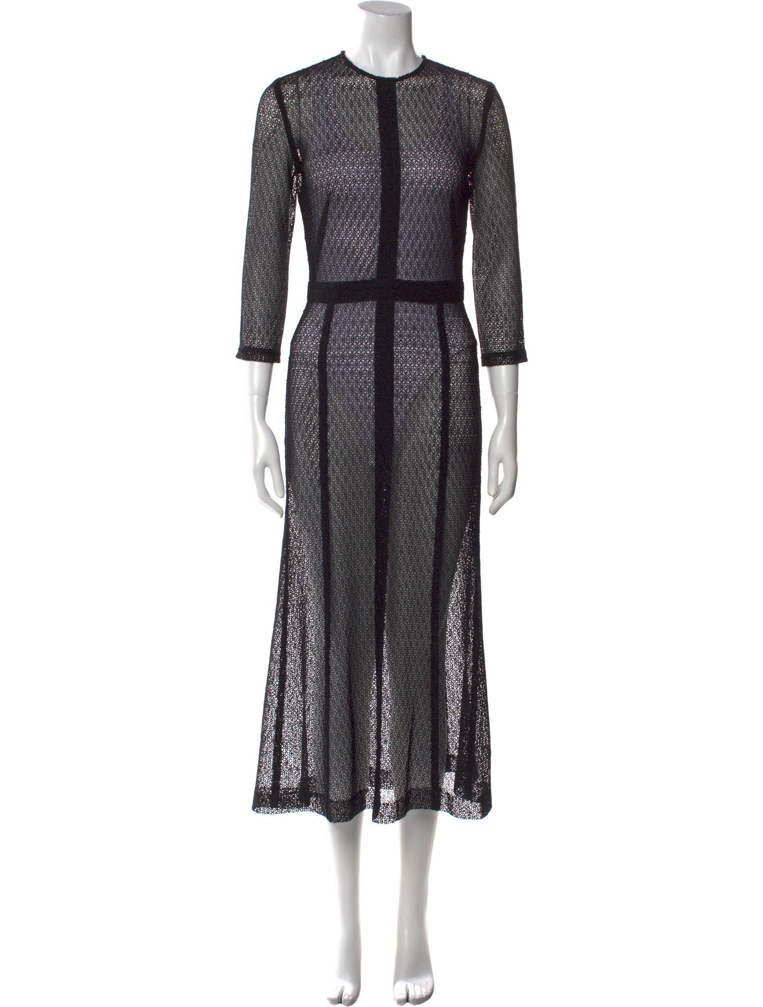 Victoria Beckham Lace Pattern Long Dress