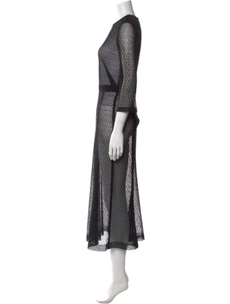 Victoria Beckham Lace Pattern Long Dress