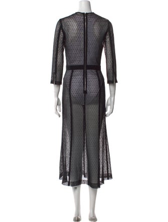 Victoria Beckham Lace Pattern Long Dress