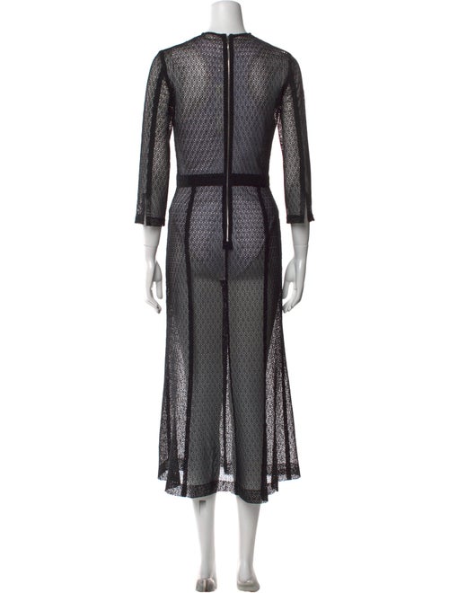 Victoria Beckham Lace Pattern Long Dress