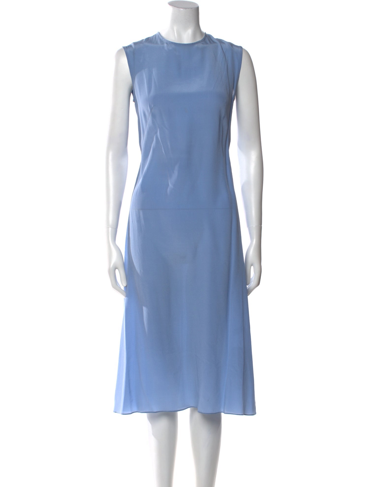 Victoria Beckham Crew Neck Midi Length Dress