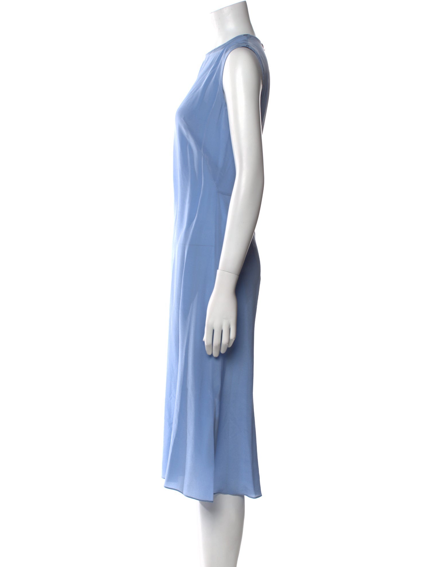 Victoria Beckham Crew Neck Midi Length Dress