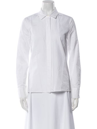Victoria Beckham Long Sleeve Button-Up Top